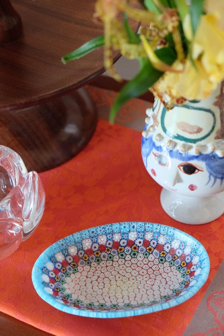 ベネチアンガラス ミルフィオリ プレート 皿 江波冨士子/黒木国昭/藤田喬平