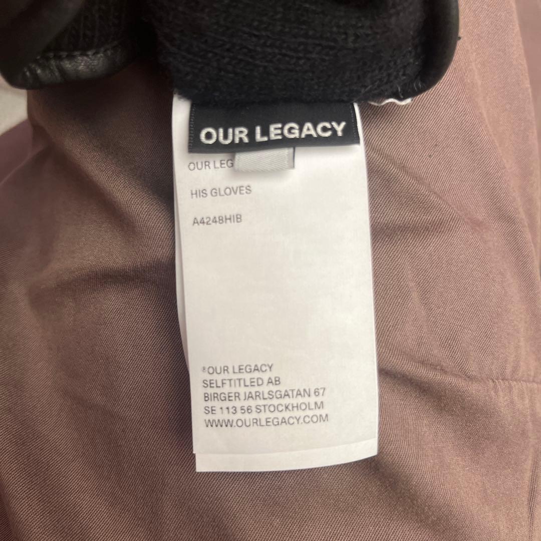 OUR LEGACY アワーレガシー 黒 レザー手袋 グローブ L