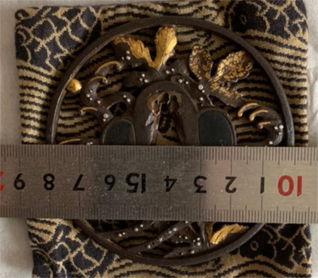 鍔　透かし鍔　竜田川