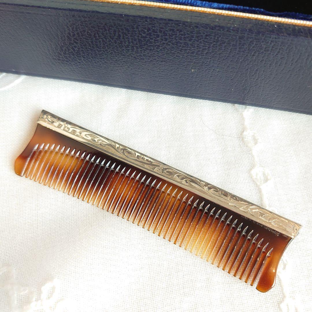 アンティーク　純銀　コーム　ブラシ　ガラード社　スターリングシルバー