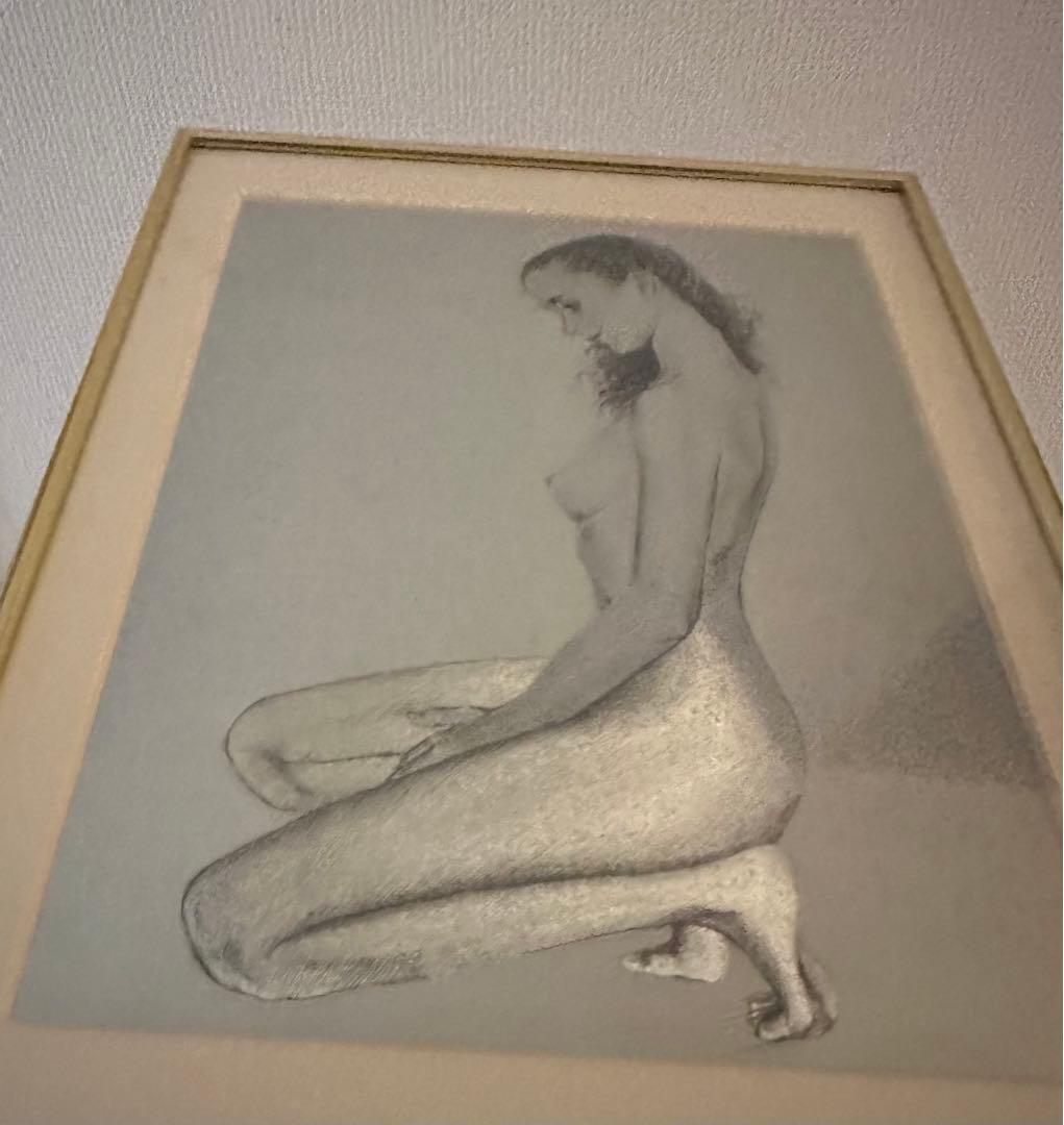 絵画　インテリア　光沢　女性　ラフ　裸婦画