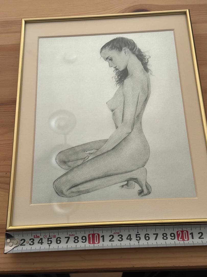 絵画　インテリア　光沢　女性　ラフ　裸婦画
