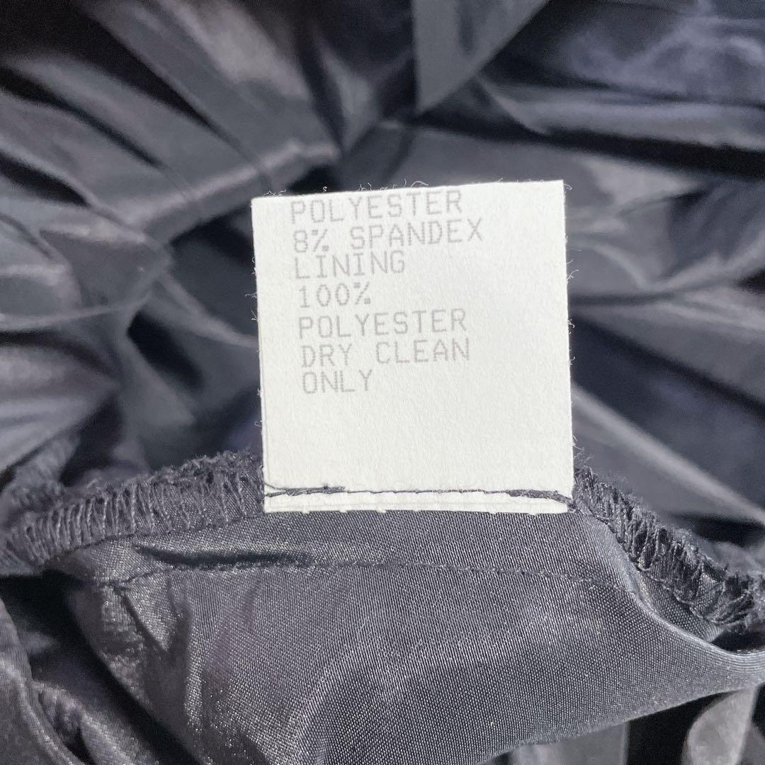 【美品】タダシショージ　異素材切替　ノースリーブワンピース　2 黒