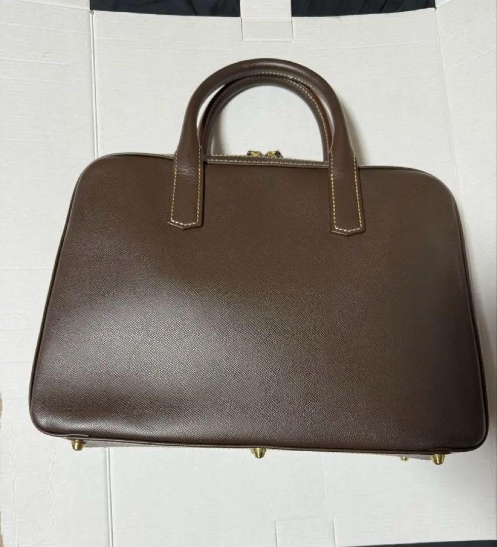 大峽製鞄 スリムオーバーナイト オールレザー ブリーフ ビジネス鞄 トープカラー