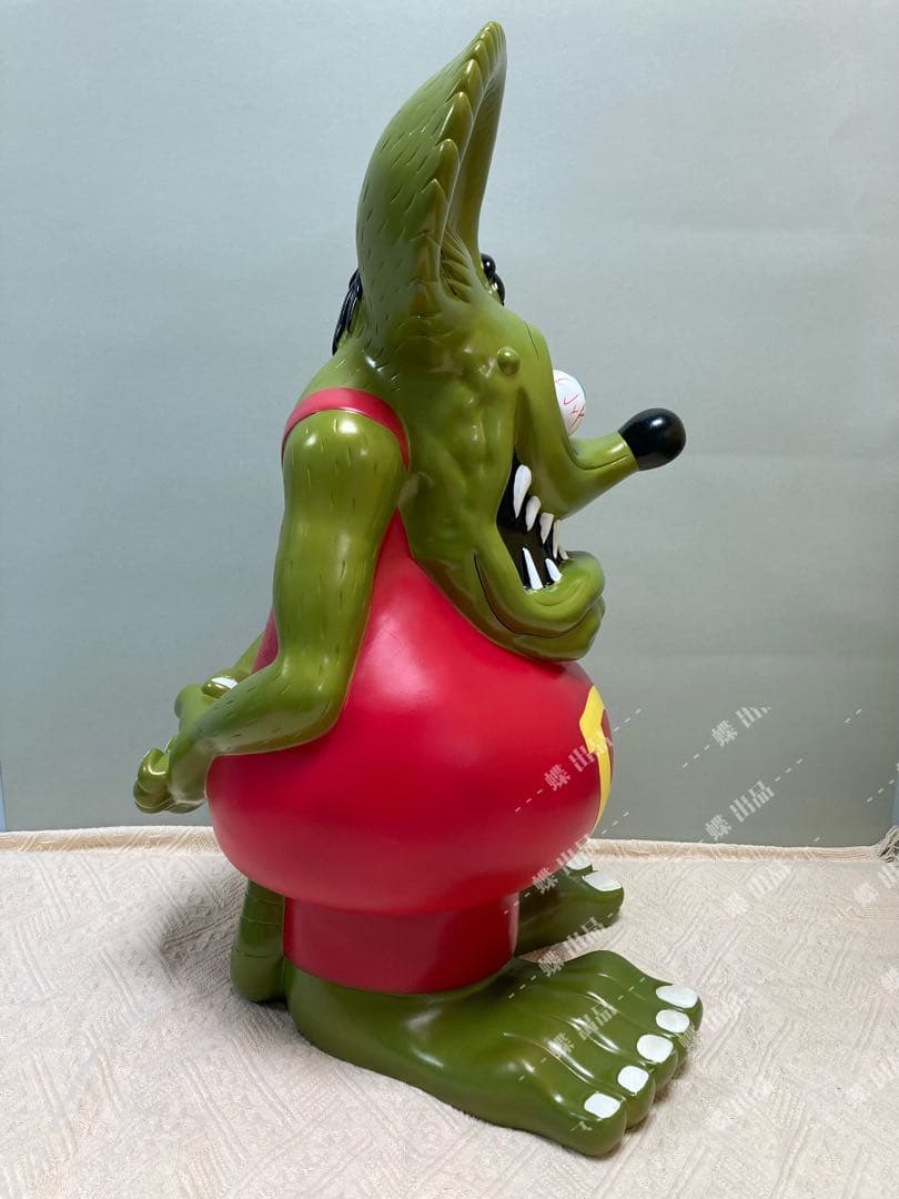 超特大60cm ラットフィンク貯金箱 フィギュア メタリックグリーン 限定カラー