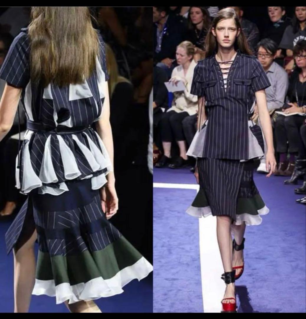 は*む様 sacai サカイ　コレクションライン　フレアスカート　後ろフレアスカ