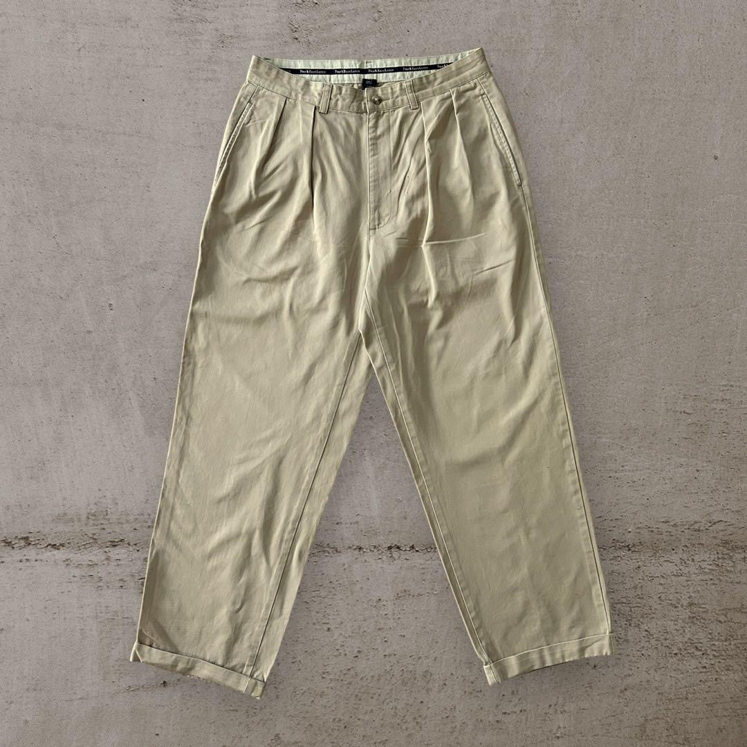 PoloRalphLaurenANDREW90sポロチノ2タックベージュW32