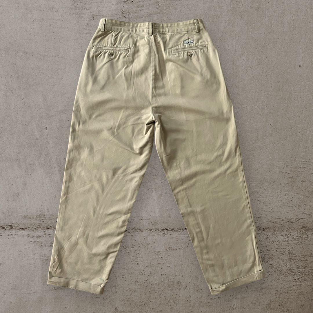 PoloRalphLaurenANDREW90sポロチノ2タックベージュW32