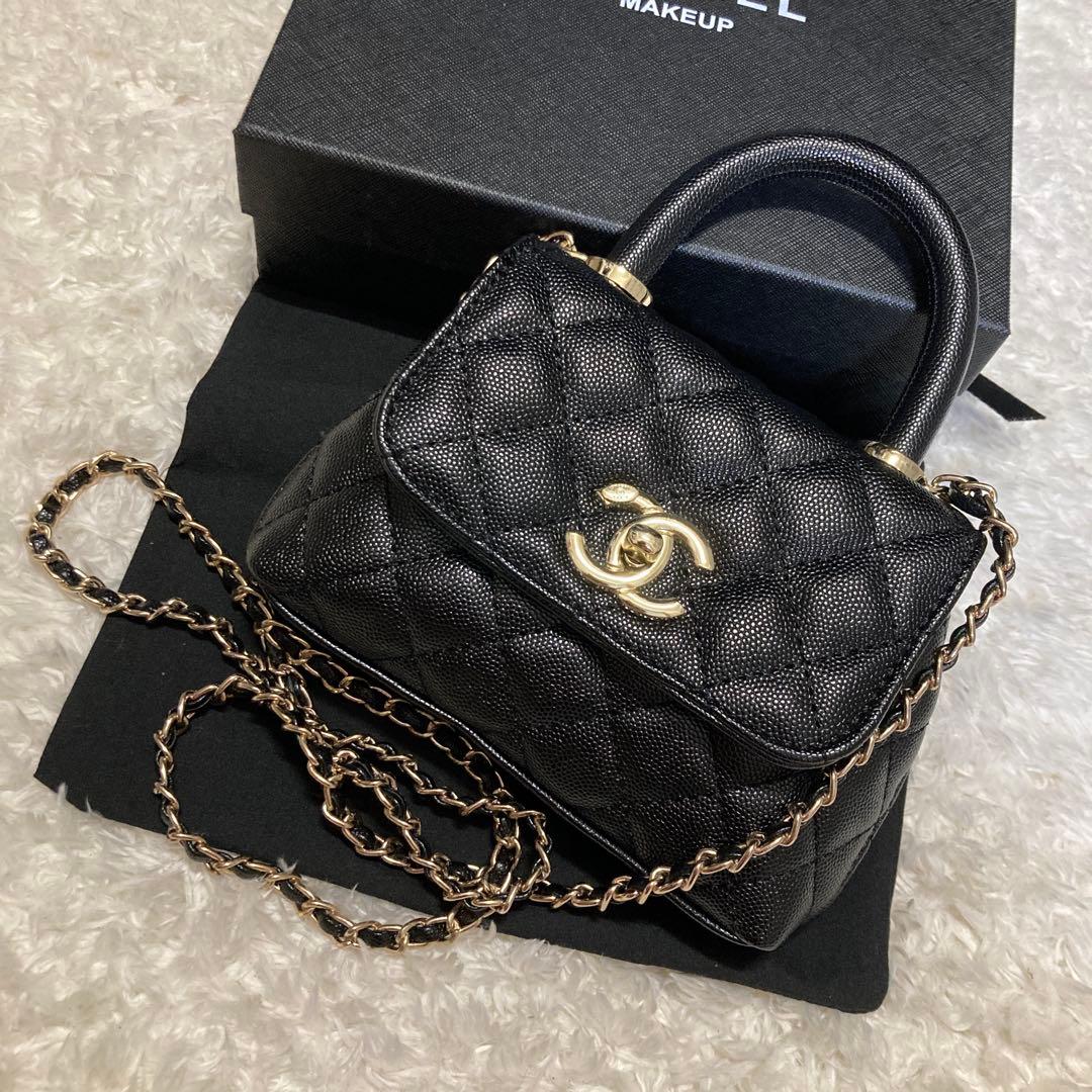 CHANEL ハンドルショルダーバッグ ブラック