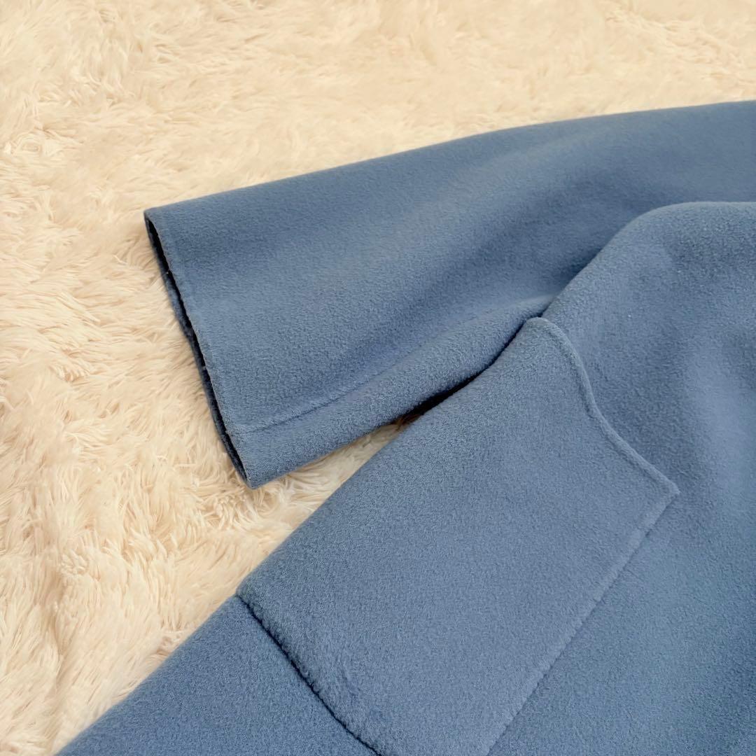 人気✨スローブイエナ HAMILTONダブルフェイスチェスターコート　ブルー