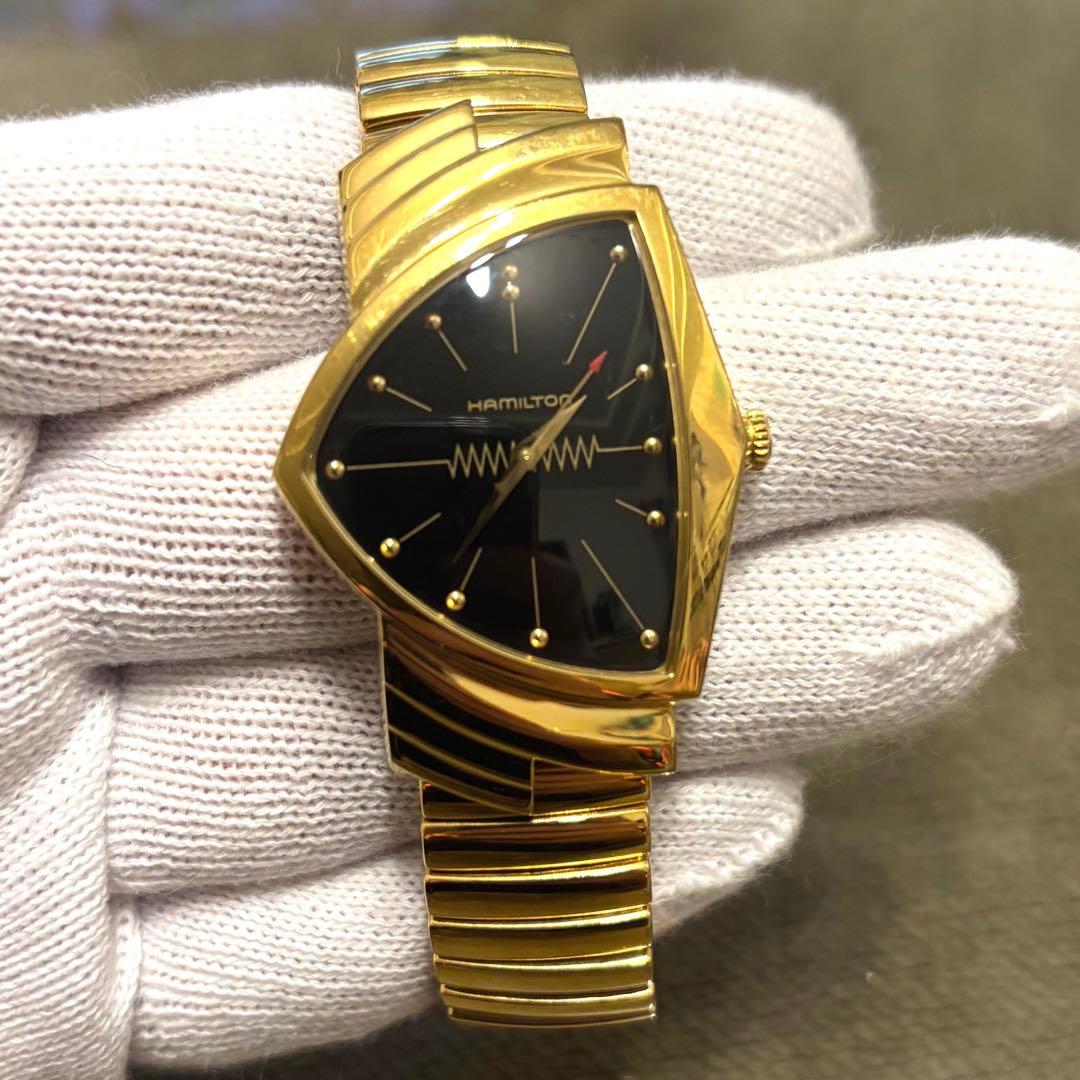 美品！HAMILTON ハミルトン　ベンチュラ　ゴールド　腕時計　メンズ