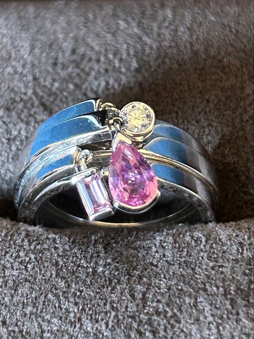 【CHAMET 】ショーメ　フリソン　ピンクサファイア　ダイヤ