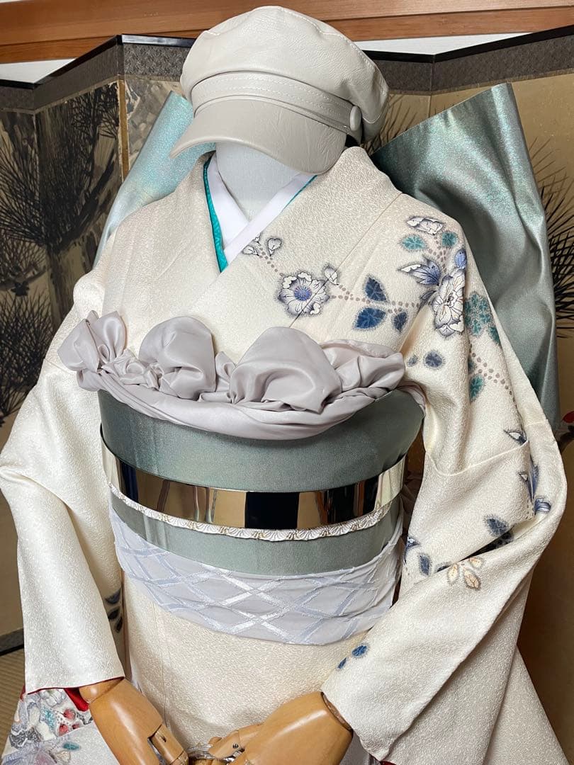 ゲリラセール！振袖 フルセット 辻が花 白 ラメ 成人式