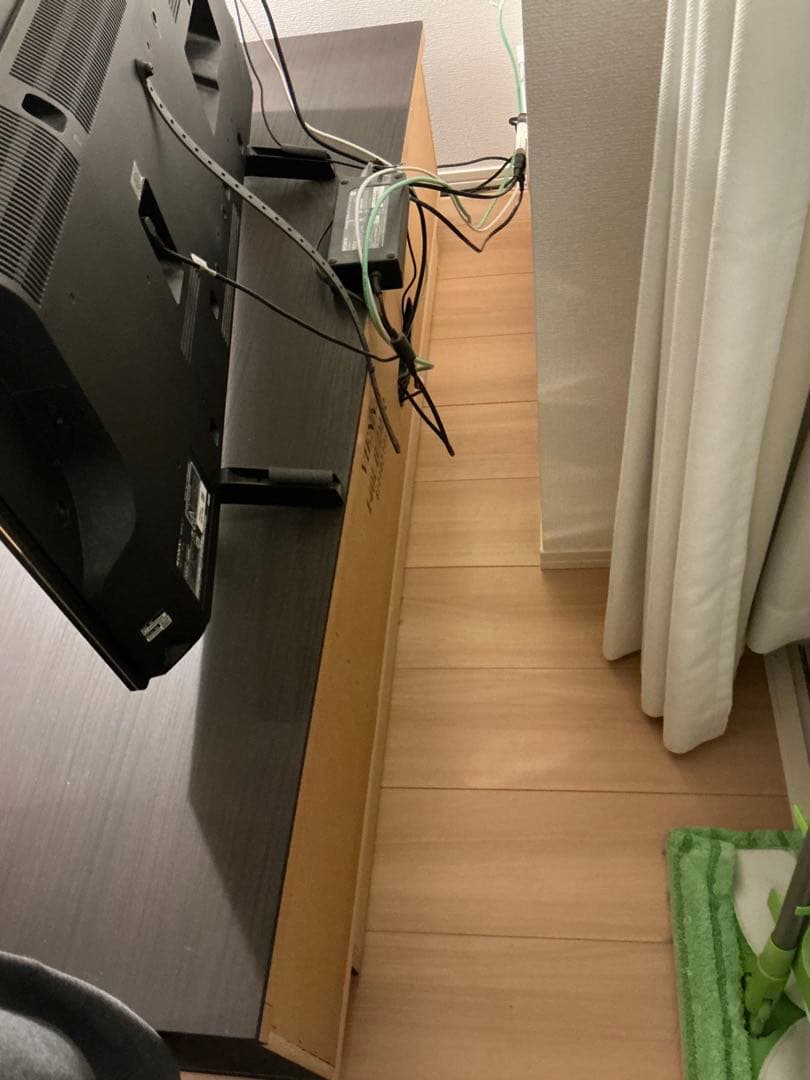 ニトリ　ダークブラウン 木製 テレビ台 引き出し付き