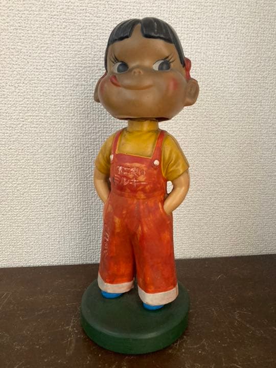送料込み 貴重 不二家 ミルキー ペコちゃん 首振り人形 昭和レトロ
