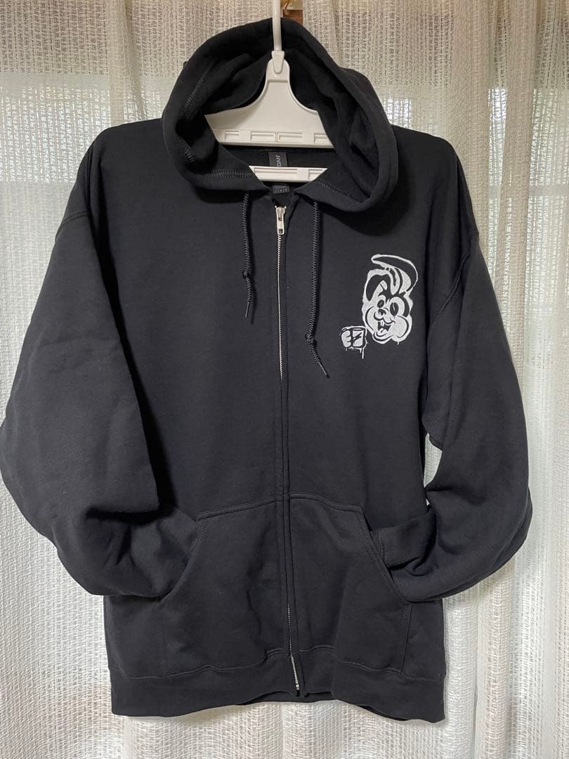 Punk Bunny Coffee ブラック パーカー