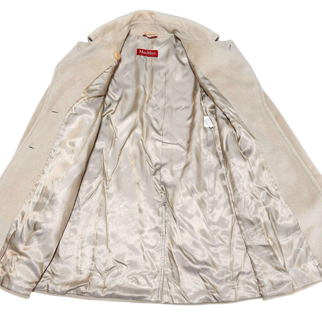 マックスマーラステュディオ ミドル丈コート アンゴラ ウール【L】ベージュ