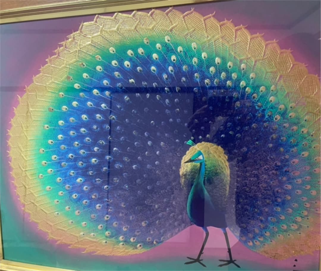 児玉三鈴『瑠璃孔雀』日本画 岩絵具 F15 傑作大作 原画 真作保証 1点物