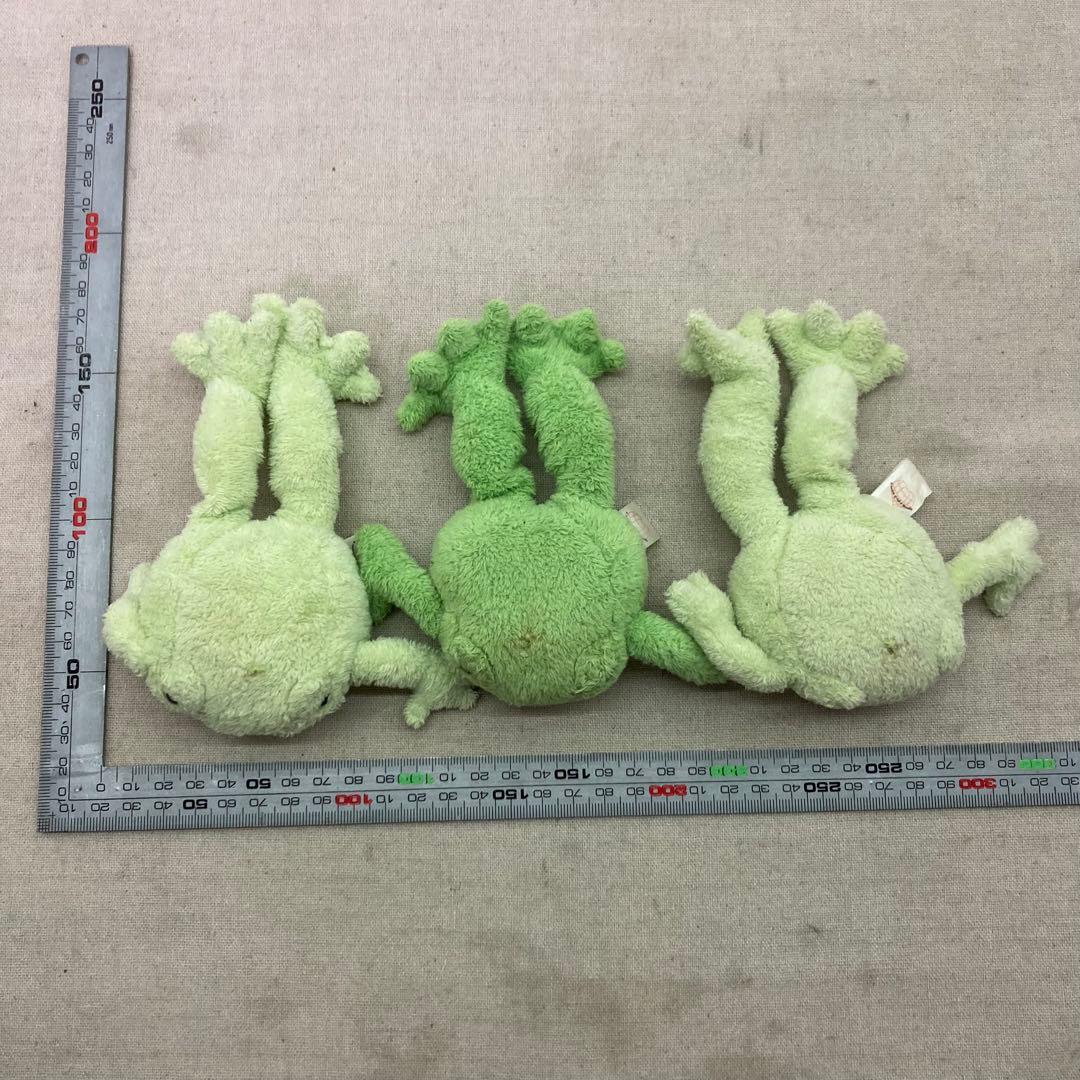 【3点セット★希少】カエル　蛙　シナダ　ぬいぐるみ　ナオズスタッフ　マスコット