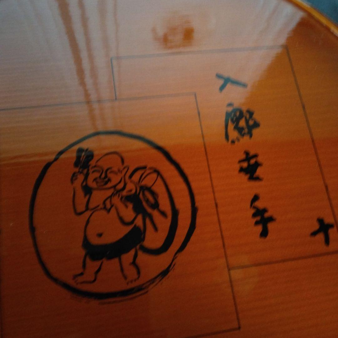 半月盆　春慶塗　十牛図