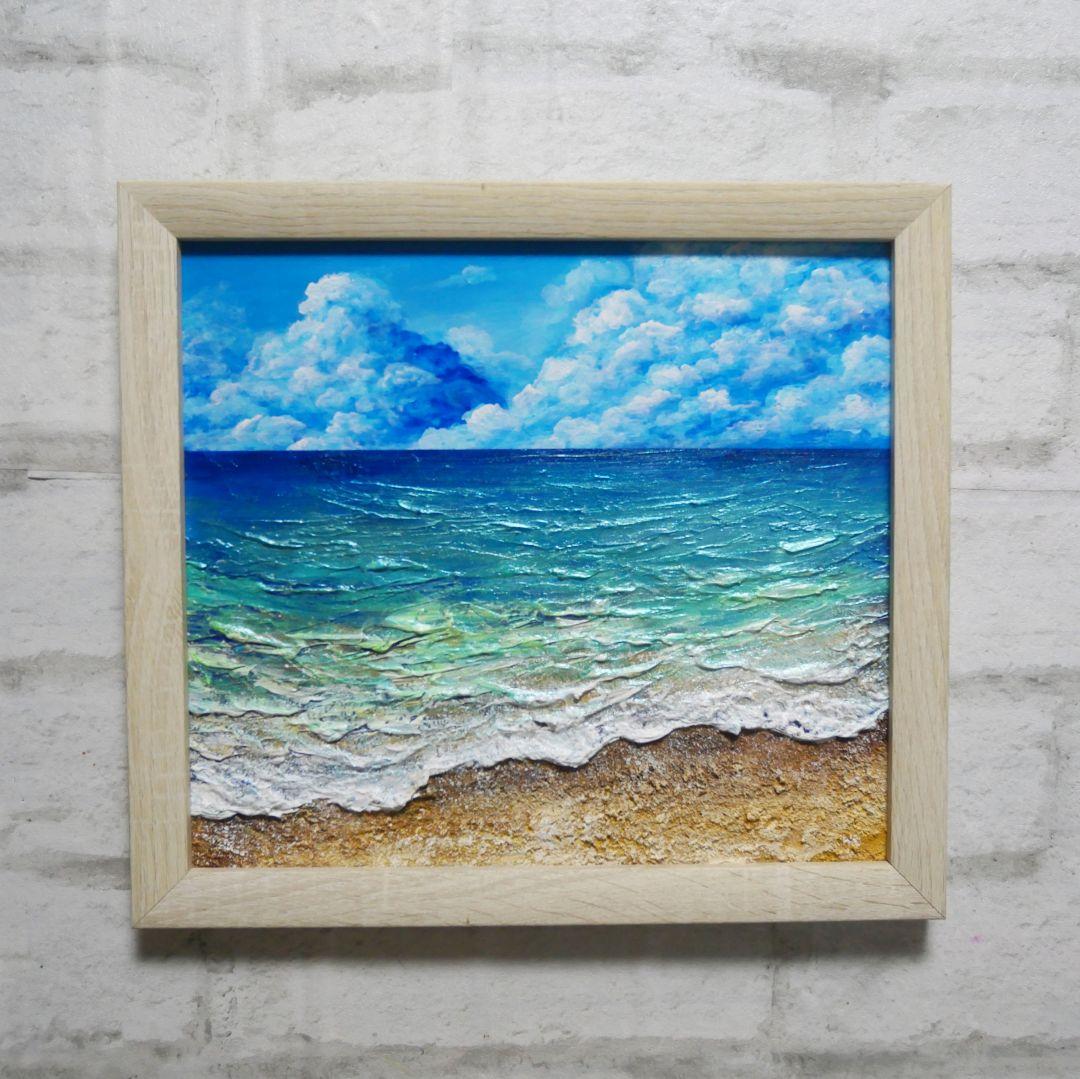 油絵 油彩 油彩画 絵 絵画【夏の海】