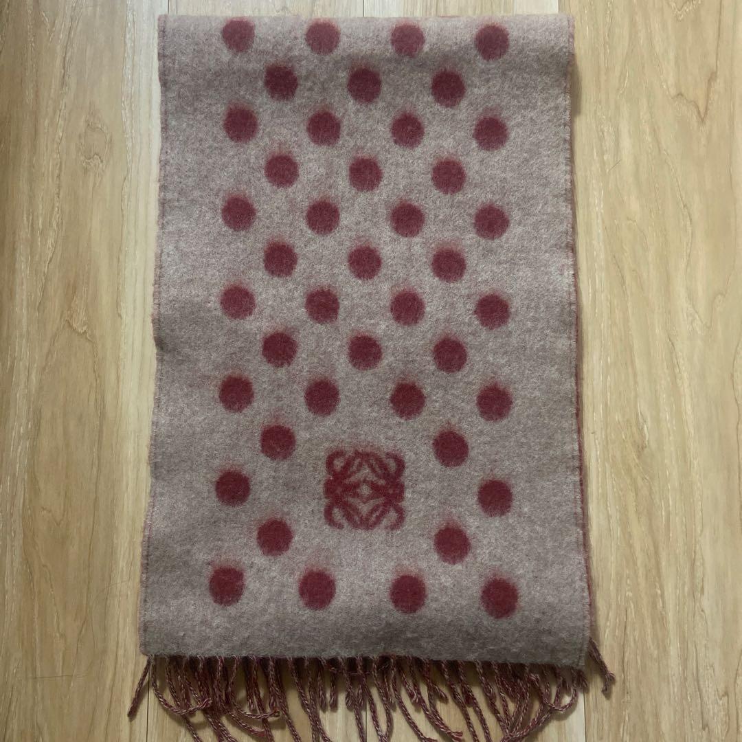 LOEWE バイカラースカーフ　マフラードット