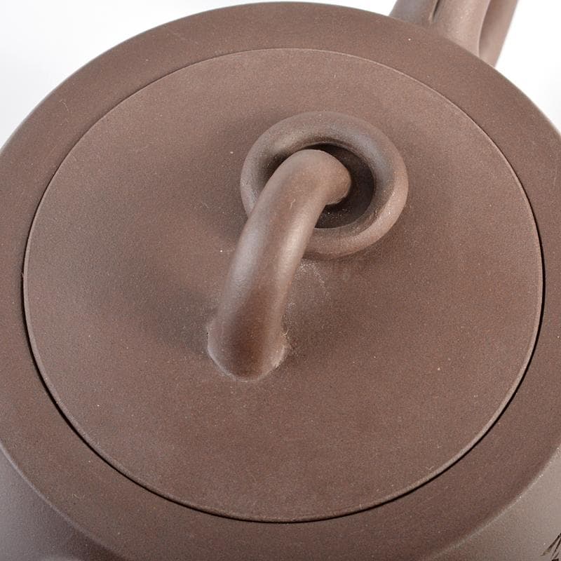 中国　紫砂　朱泥　漢詩文　急須　茶壷　在銘　C　R6170