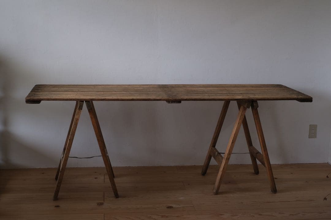 ヴィンテージ　テーブル アトリエテーブル　剥離 コンソール 飾り台 店舗什器