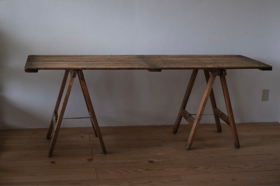 ヴィンテージ　テーブル アトリエテーブル　剥離 コンソール 飾り台 店舗什器