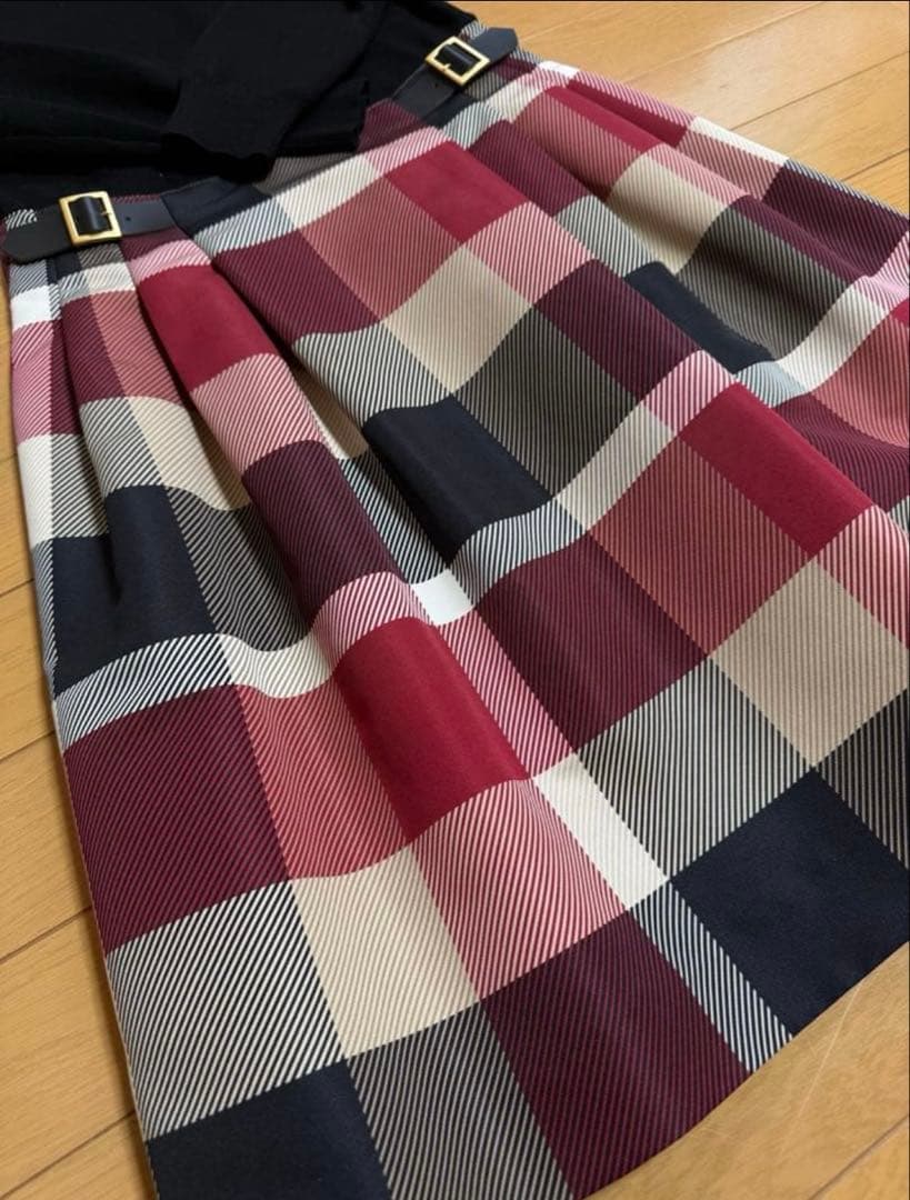 ブルーレーベル　膝丈ワンピース