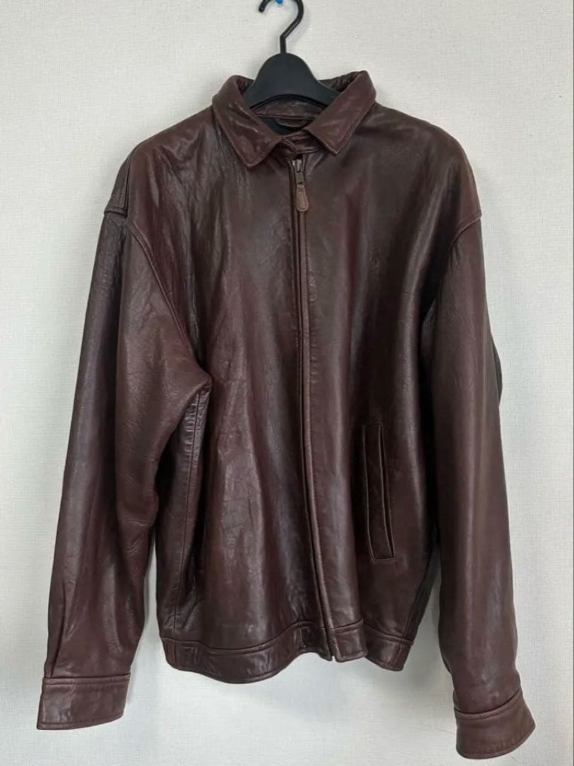 Polo by Ralph Lauren ブラウンレザーシングルライダース