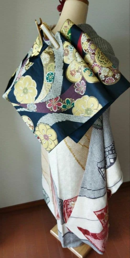 ステラ様　406.総絞りに刺繍　振袖7点セット 正絹　フルセット　成人式