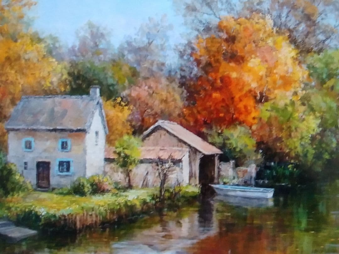 油絵「モントレゾールの秋」F100号  原画