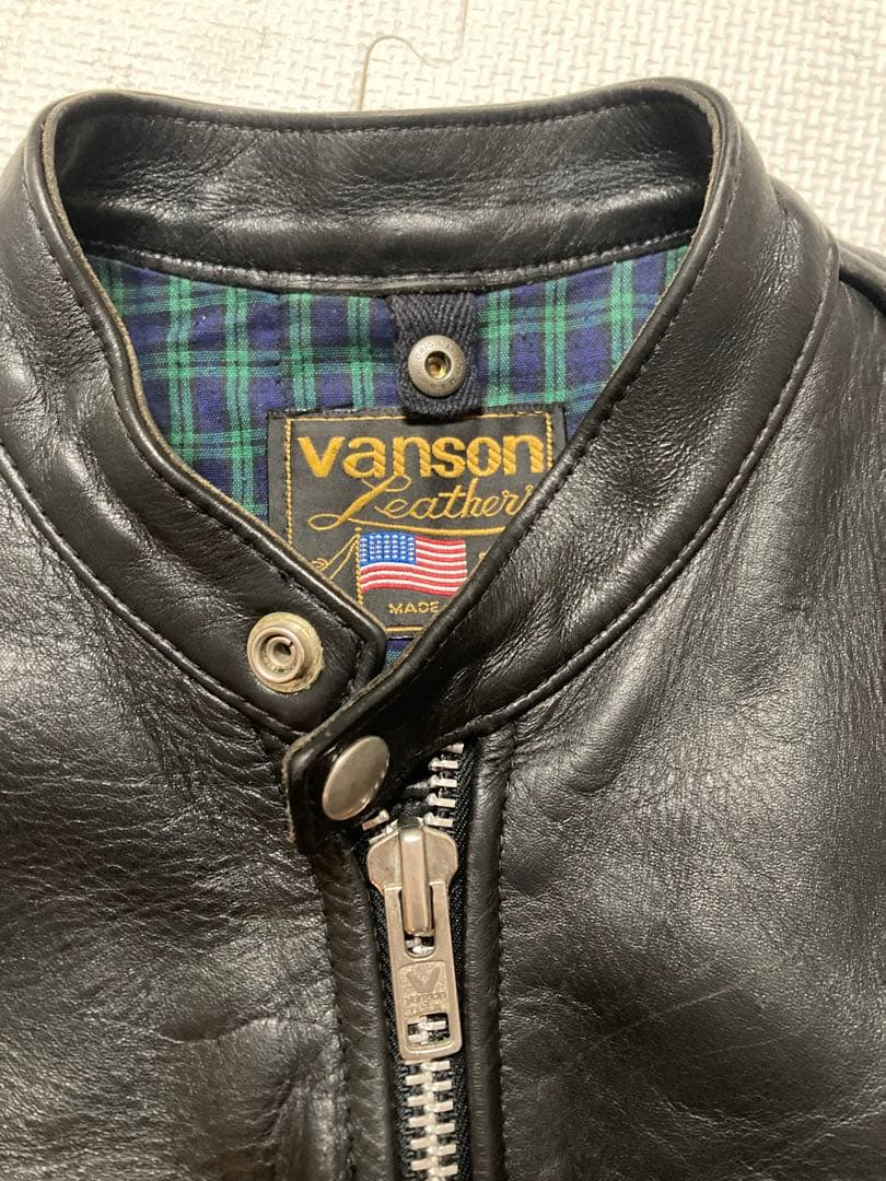Vanson ブラック レザー シングルライダース　38 コメット