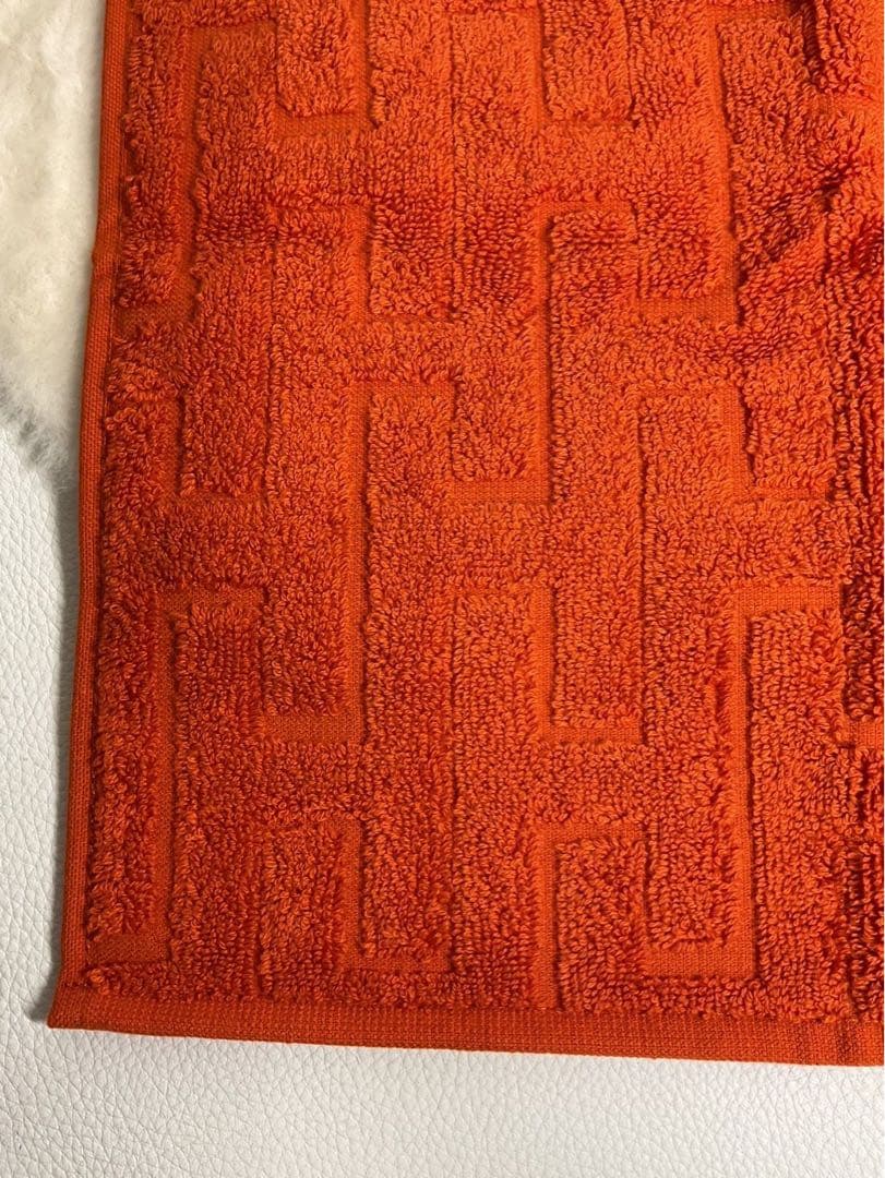 オレンジ パターンタオル 箱付き