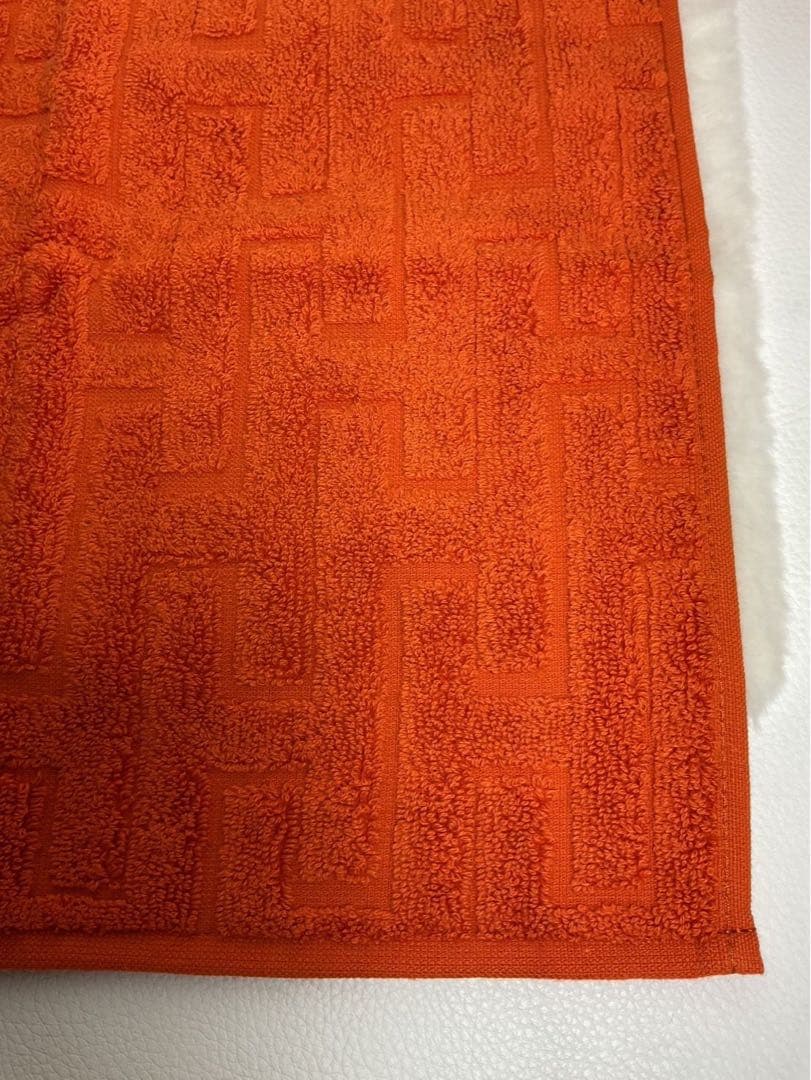 オレンジ パターンタオル 箱付き