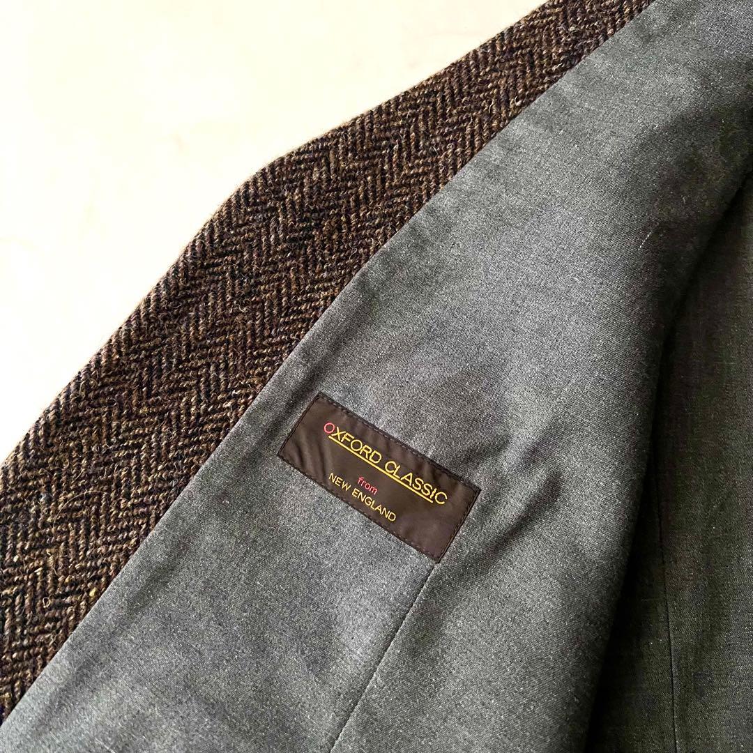 未使用級 ハリスツイード 3L 大きいサイズ ジレ ベスト ヘリンボーン ウール