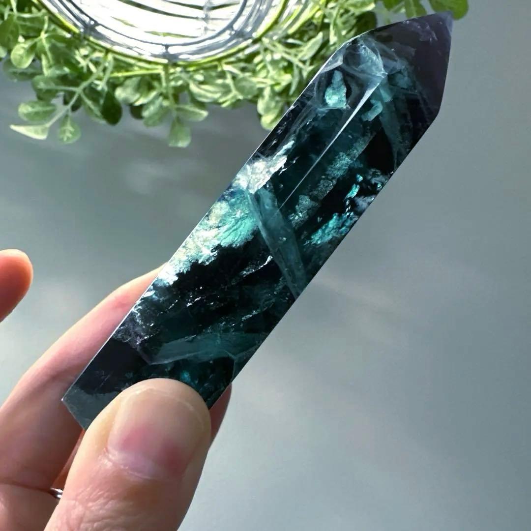 ブルーフローライト　タワー　10.5㎝　ハウス　フローライト