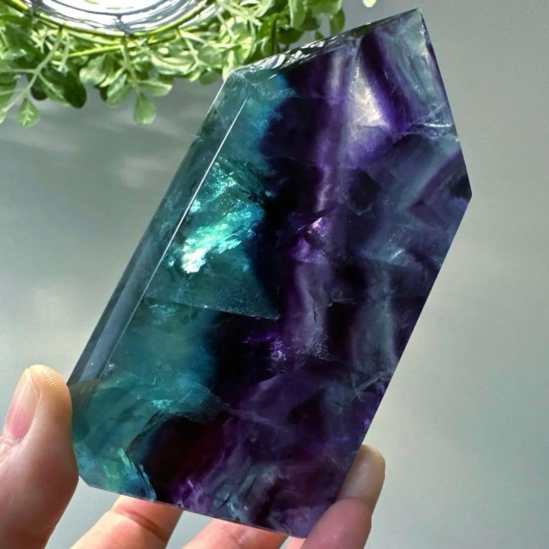 ブルーフローライト　タワー　10.5㎝　ハウス　フローライト