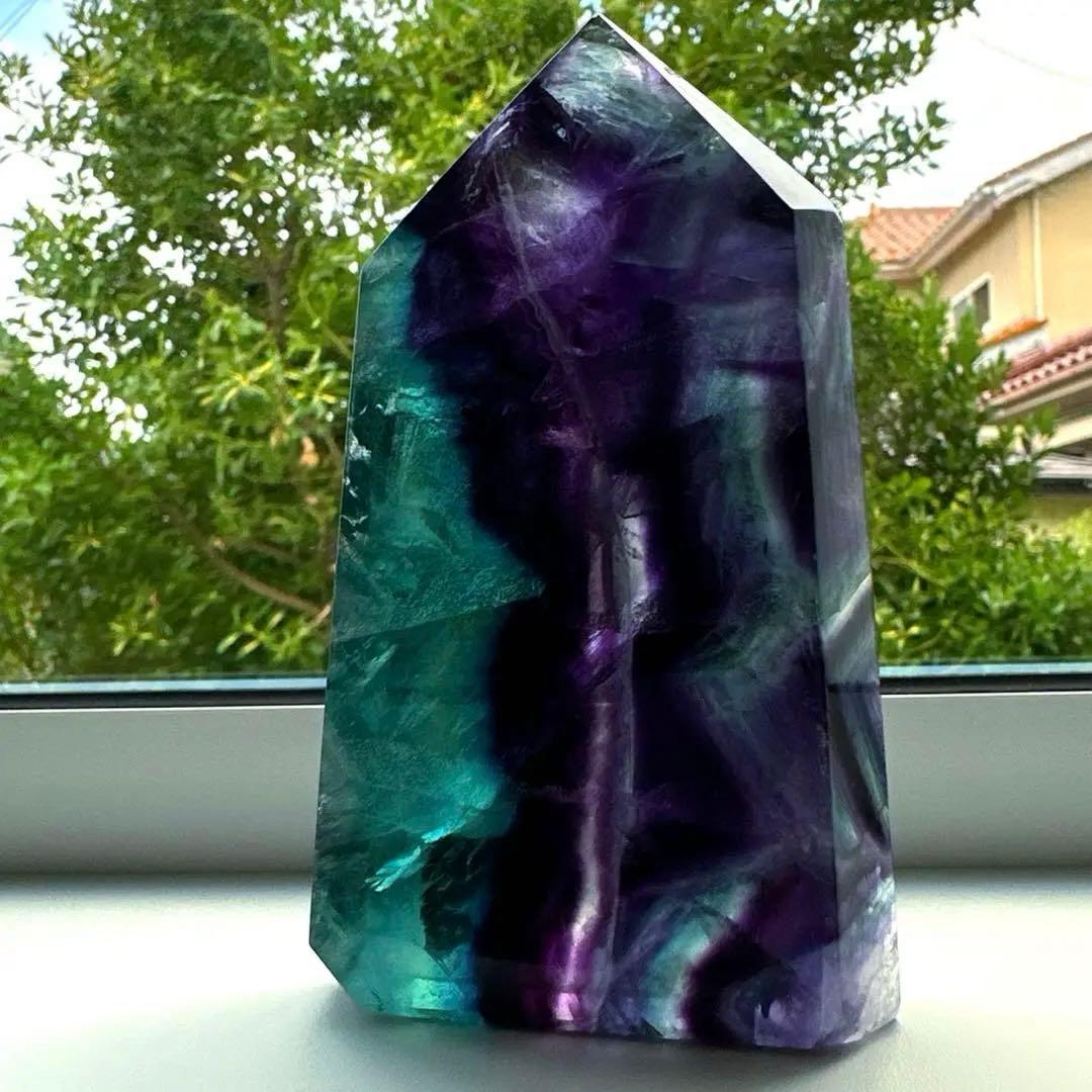 ブルーフローライト　タワー　10.5㎝　ハウス　フローライト