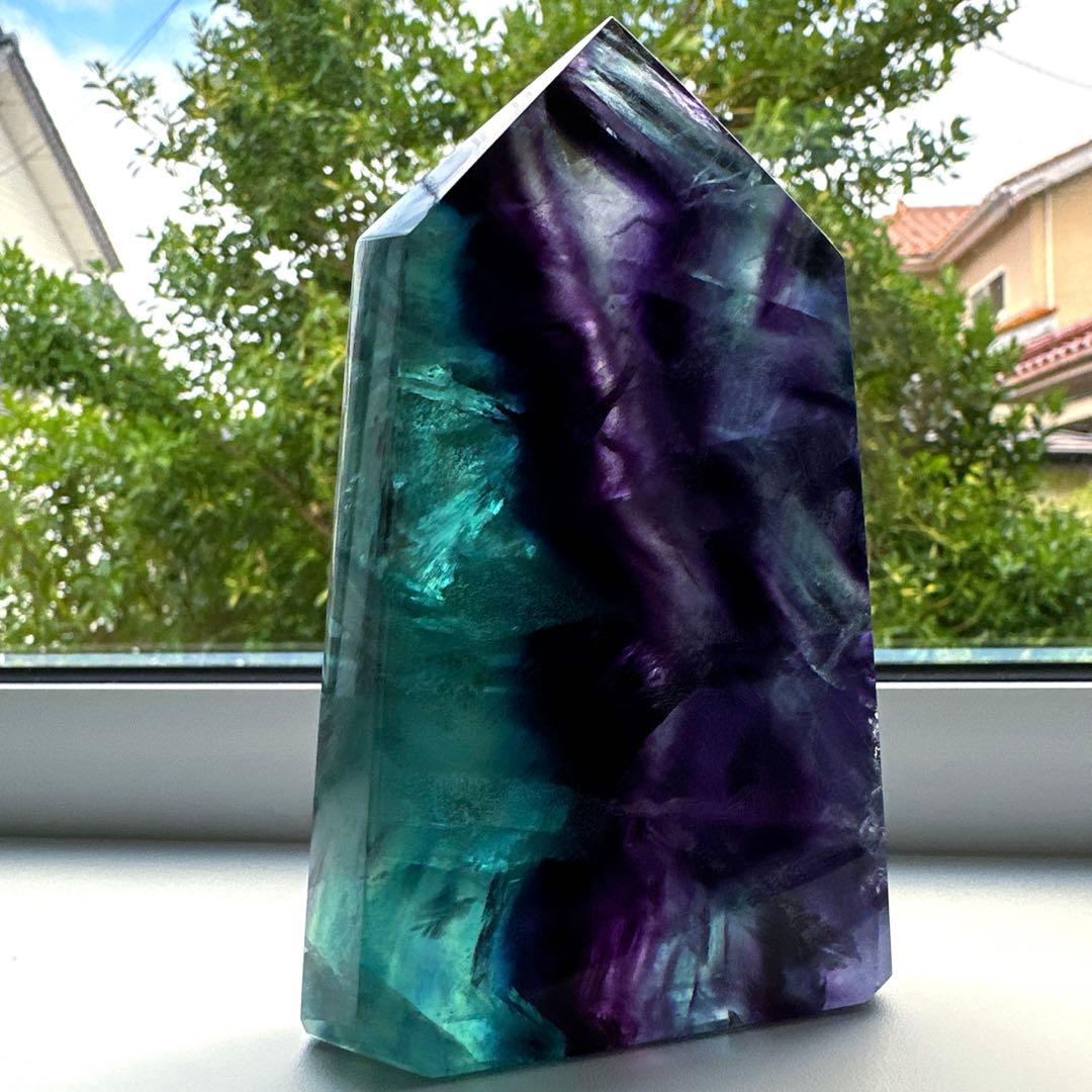 ブルーフローライト　タワー　10.5㎝　ハウス　フローライト