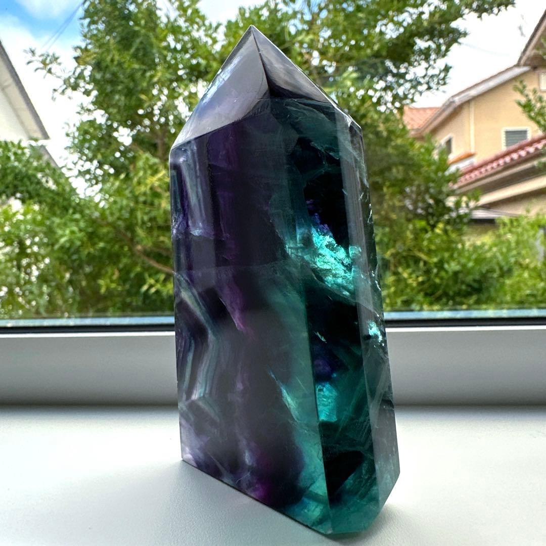 ブルーフローライト　タワー　10.5㎝　ハウス　フローライト