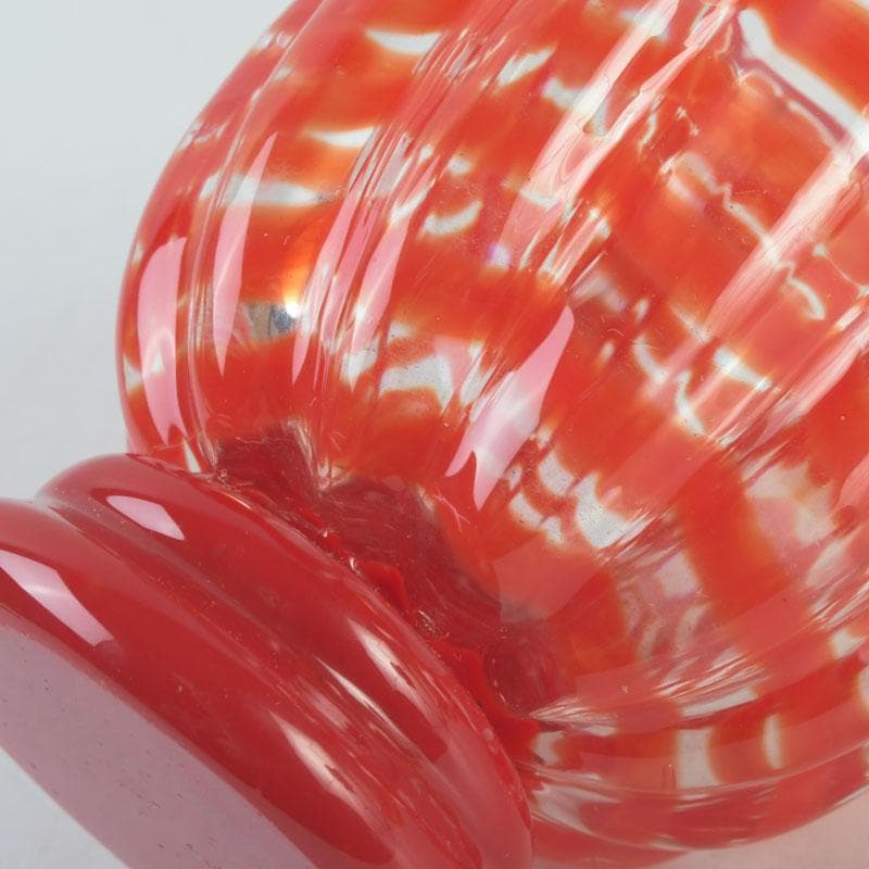 ガラス工芸　岩田久利作　ガラス飾壷　共箱　V　9589