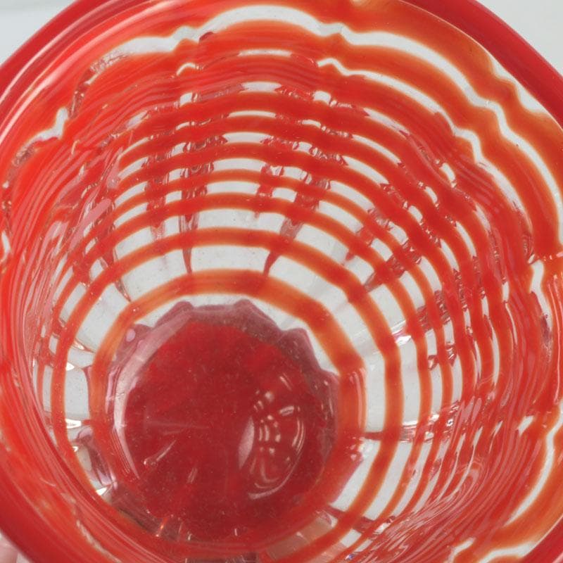 ガラス工芸　岩田久利作　ガラス飾壷　共箱　V　9589