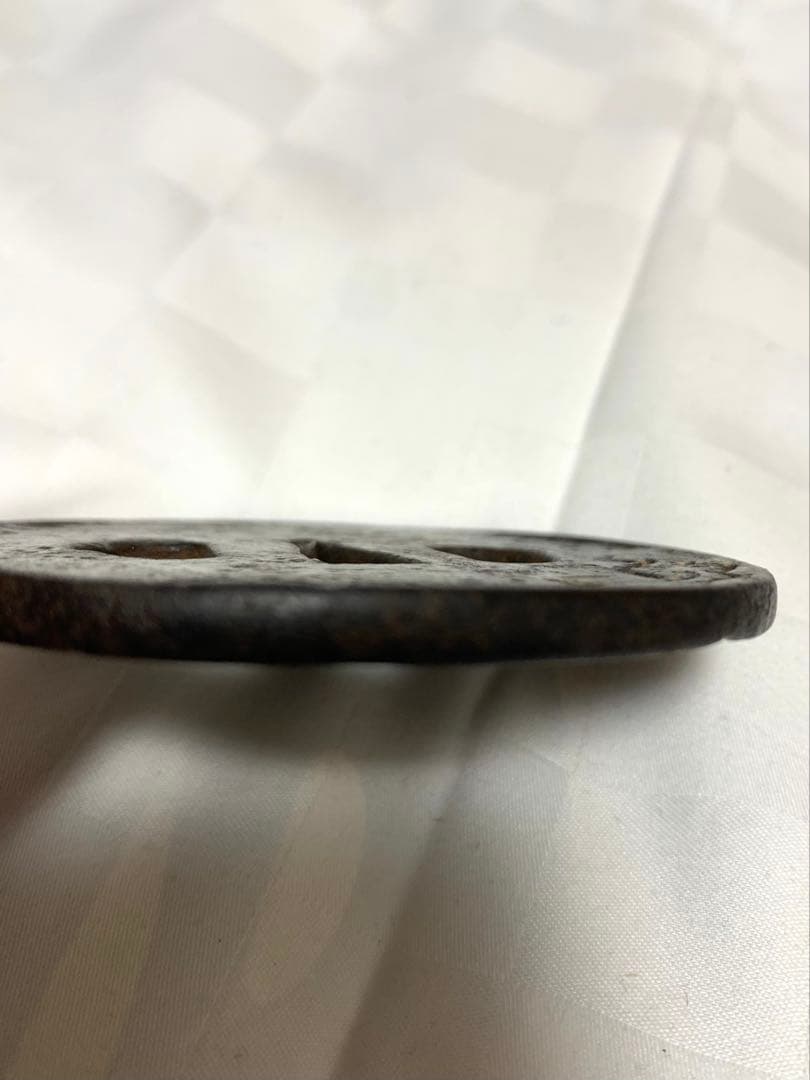 山と植物の金装飾 鍔(つば)