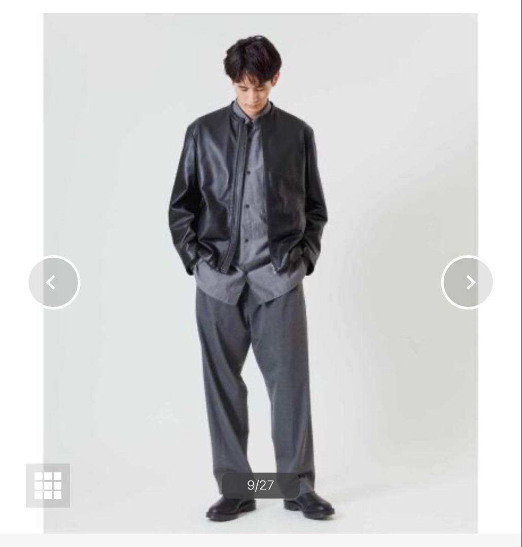 ✩アダムエロペ✩新品同様 シープレザー ノーカラー ライダースジャケット