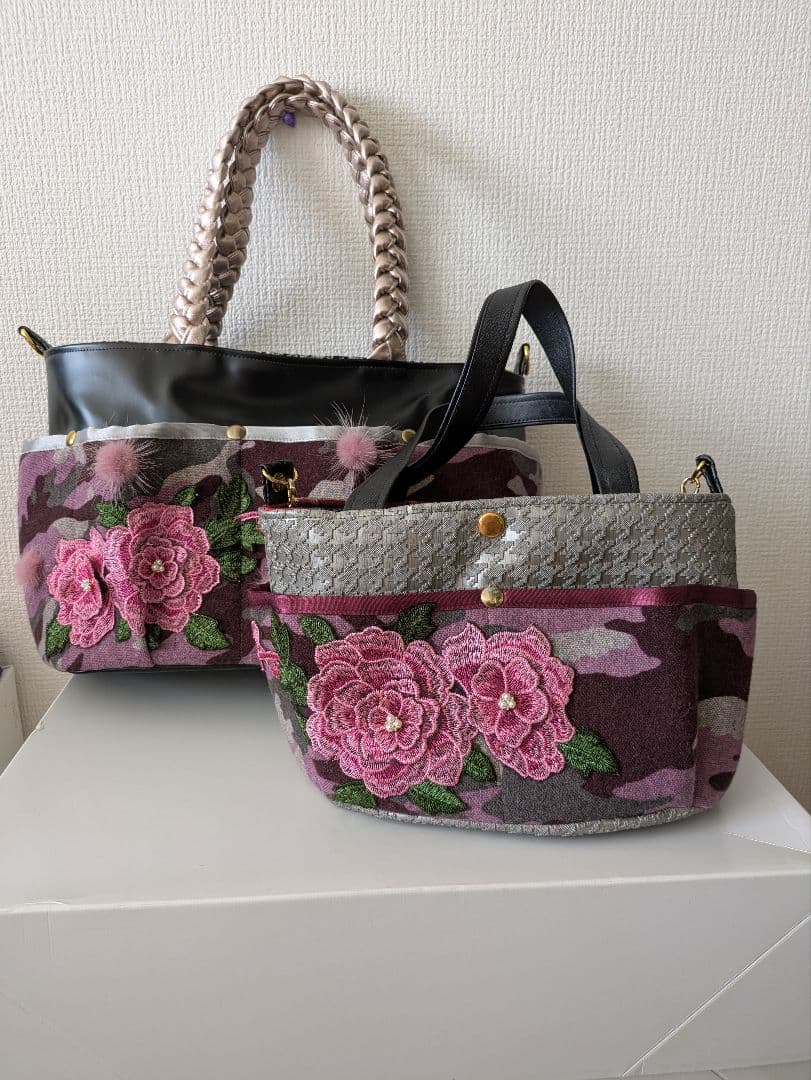 fafa　nozomi　コラボキャリー　М　迷彩柄バラ柄　ママバック　セット