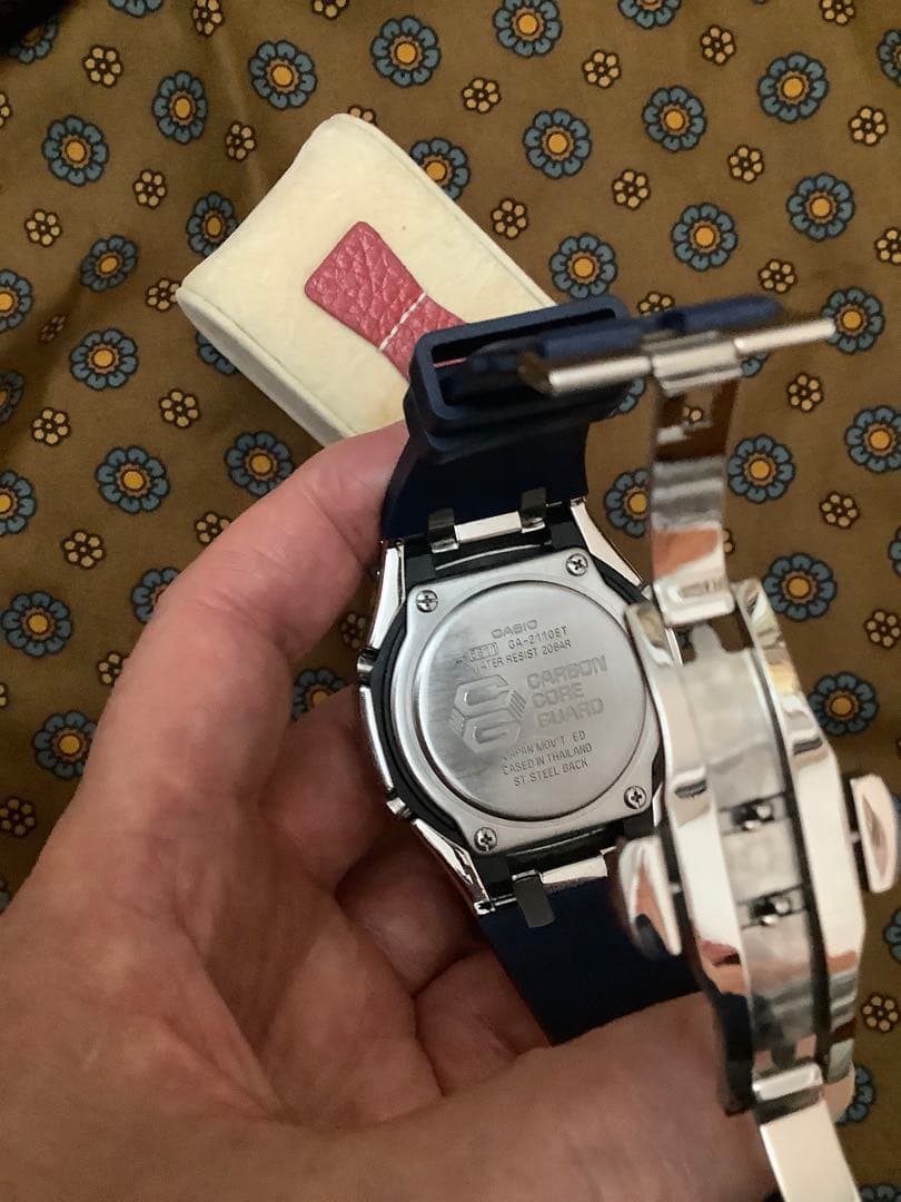 GA-2110本体付き ラバーベルトカスタム Gショック(レインボーインデックス