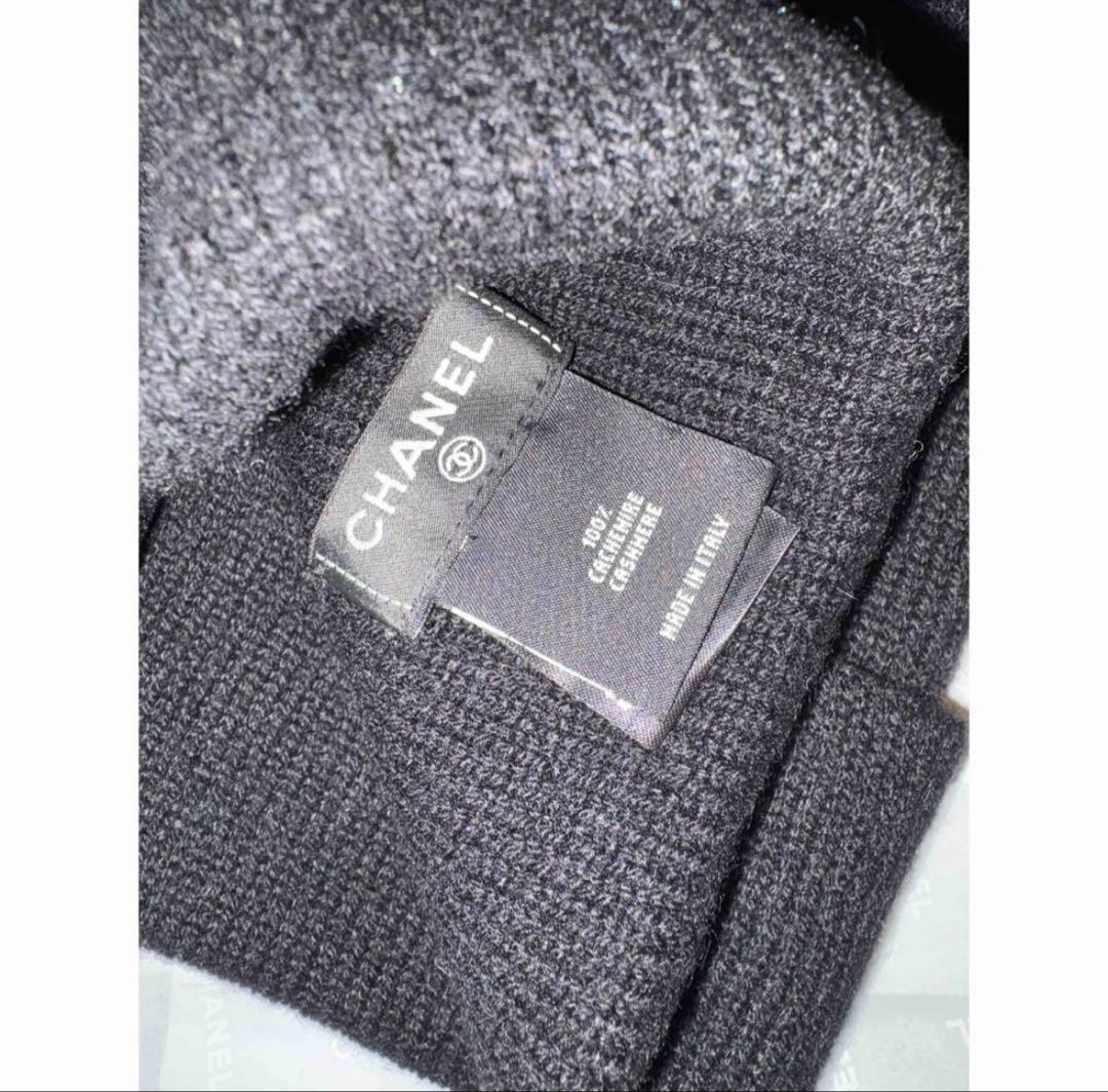 エ*リ様 新品未使用　CHANEL シャネル ハート ビーニー カシミヤ 黒 ニ
