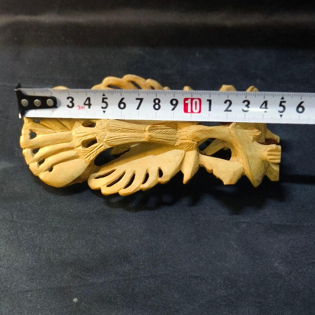 仏教美術 香木白檀細工 インド密教 ガルーダに乗ったウィシュヌ神像 木彫骨董美品